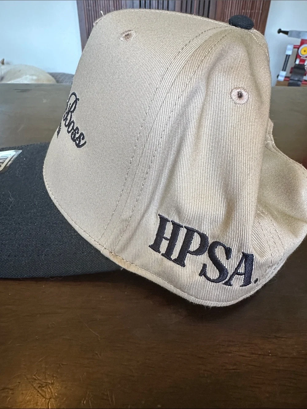 Husband PSA Two-Tone She's The Boss Cap in Tan and Black